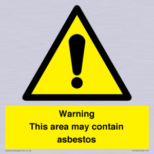 Warning This area may contain asbestos